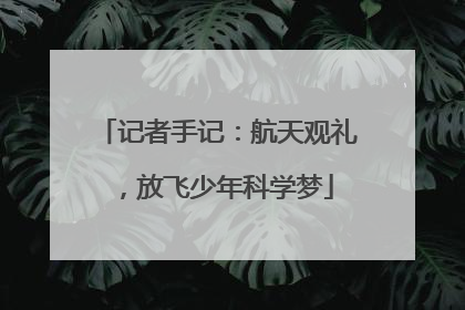 记者手记：航天观礼，放飞少年科学梦