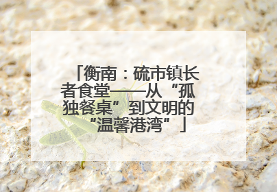 衡南：硫市镇长者食堂——从“孤独餐桌”到文明的“温馨港湾”
