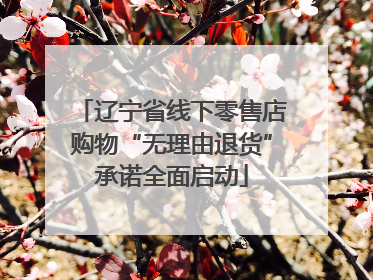 辽宁省线下零售店购物“无理由退货”承诺全面启动