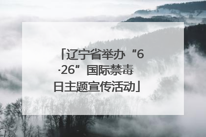 辽宁省举办“6·26”国际禁毒日主题宣传活动