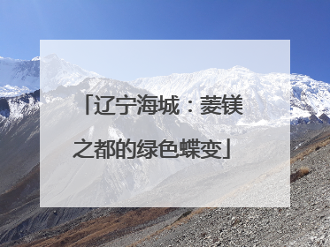 辽宁海城：菱镁之都的绿色蝶变