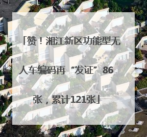 赞！湘江新区功能型无人车编码再“发证”86张，累计121张