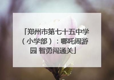郑州市第七十五中学（小学部）：哪吒闹游园 智勇闯通关