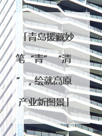 青岛援藏妙笔“青”“清”，绘就高原产业新图景