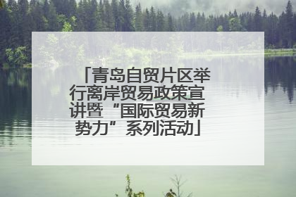 青岛自贸片区举行离岸贸易政策宣讲暨“国际贸易新势力”系列活动