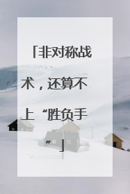 非对称战术，还算不上“胜负手”