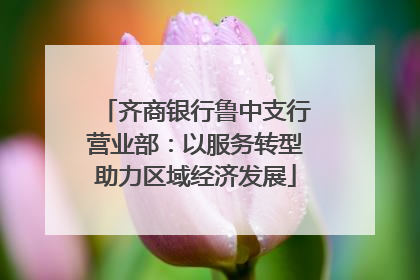 齐商银行鲁中支行营业部：以服务转型助力区域经济发展