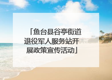 鱼台县谷亭街道退役军人服务站开展政策宣传活动