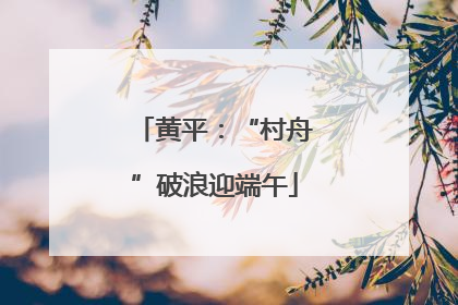 黄平：“村舟”破浪迎端午