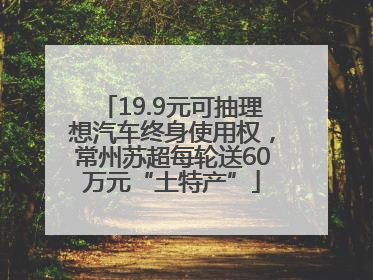 19.9元可抽理想汽车终身使用权，常州苏超每轮送60万元“土特产”