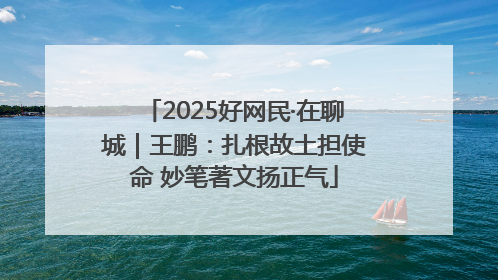 2025好网民·在聊城｜王鹏：扎根故土担使命 妙笔著文扬正气