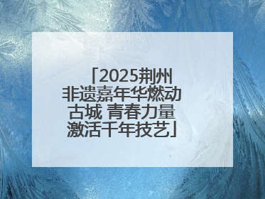 2025荆州非遗嘉年华燃动古城 青春力量激活千年技艺