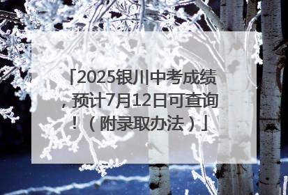 2025银川中考成绩，预计7月12日可查询！（附录取办法）