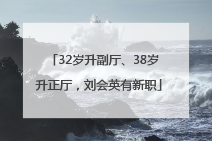 32岁升副厅、38岁升正厅，刘会英有新职