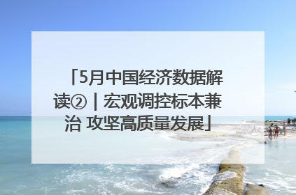 5月中国经济数据解读②｜宏观调控标本兼治 攻坚高质量发展
