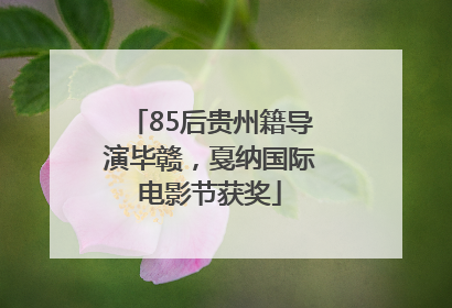 85后贵州籍导演毕赣，戛纳国际电影节获奖